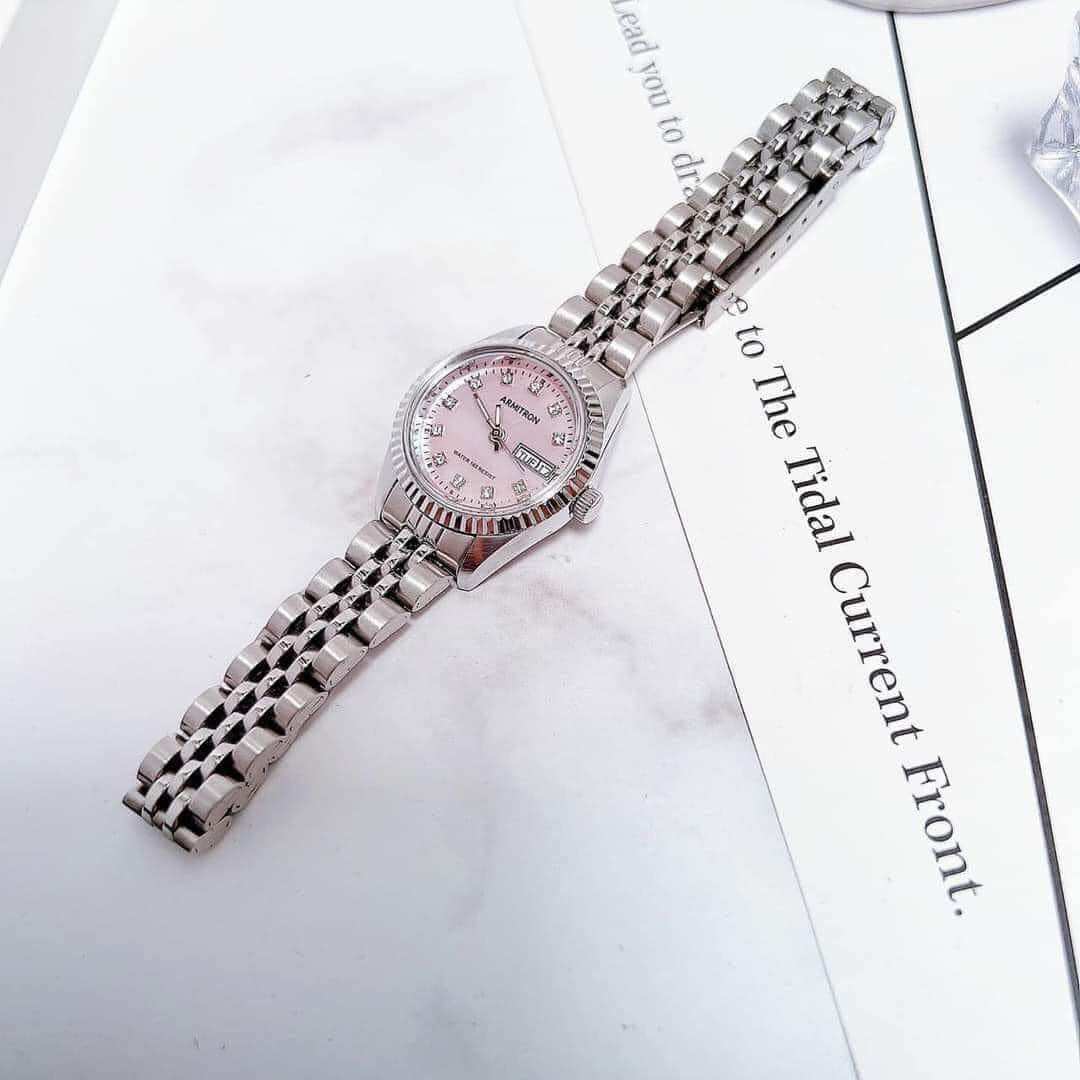 Đồng hồ nữ Armitron dây kim loại, size 25mm