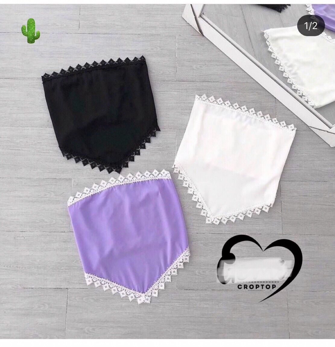 Áo yếm phối ren áo kiểu áo croptop from dưới 50kg