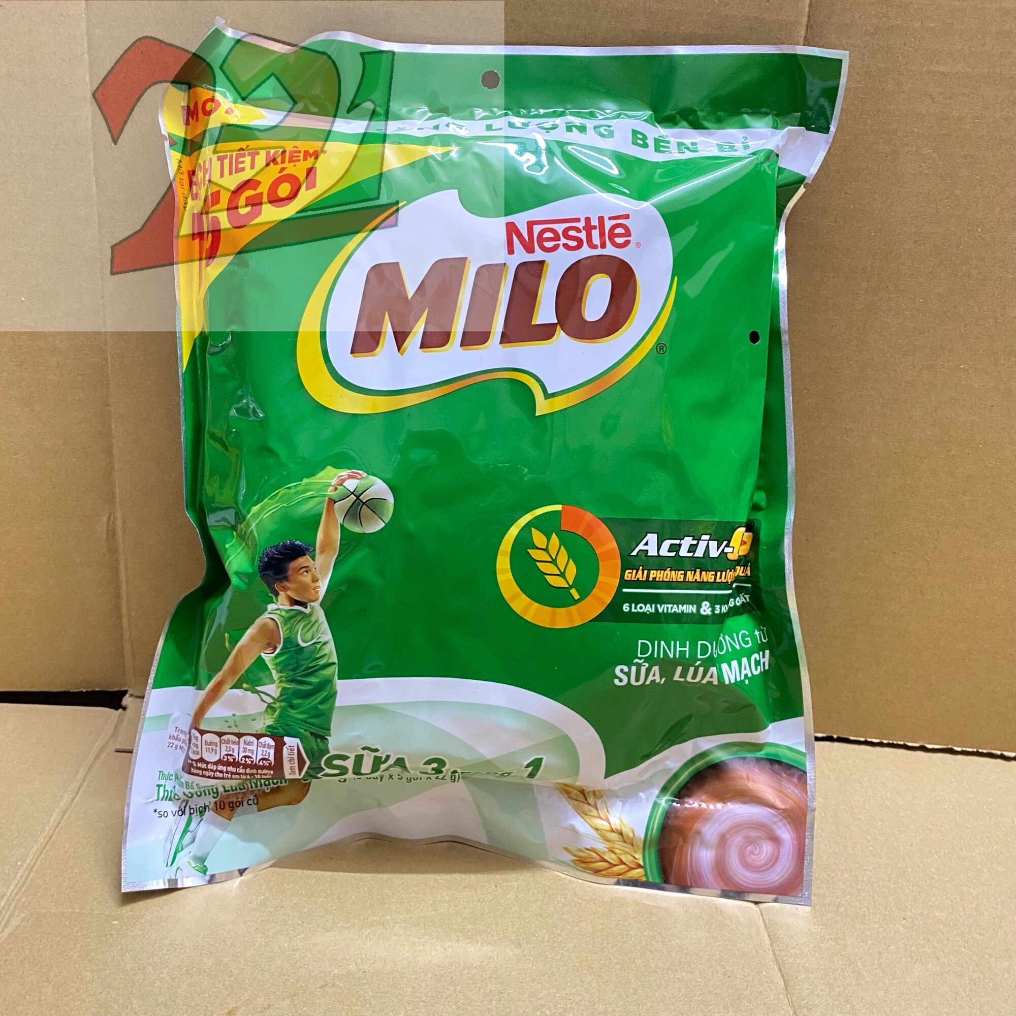 [15 Gói x22g] Bịch Bột Cacao Milo Nestle 3in1
