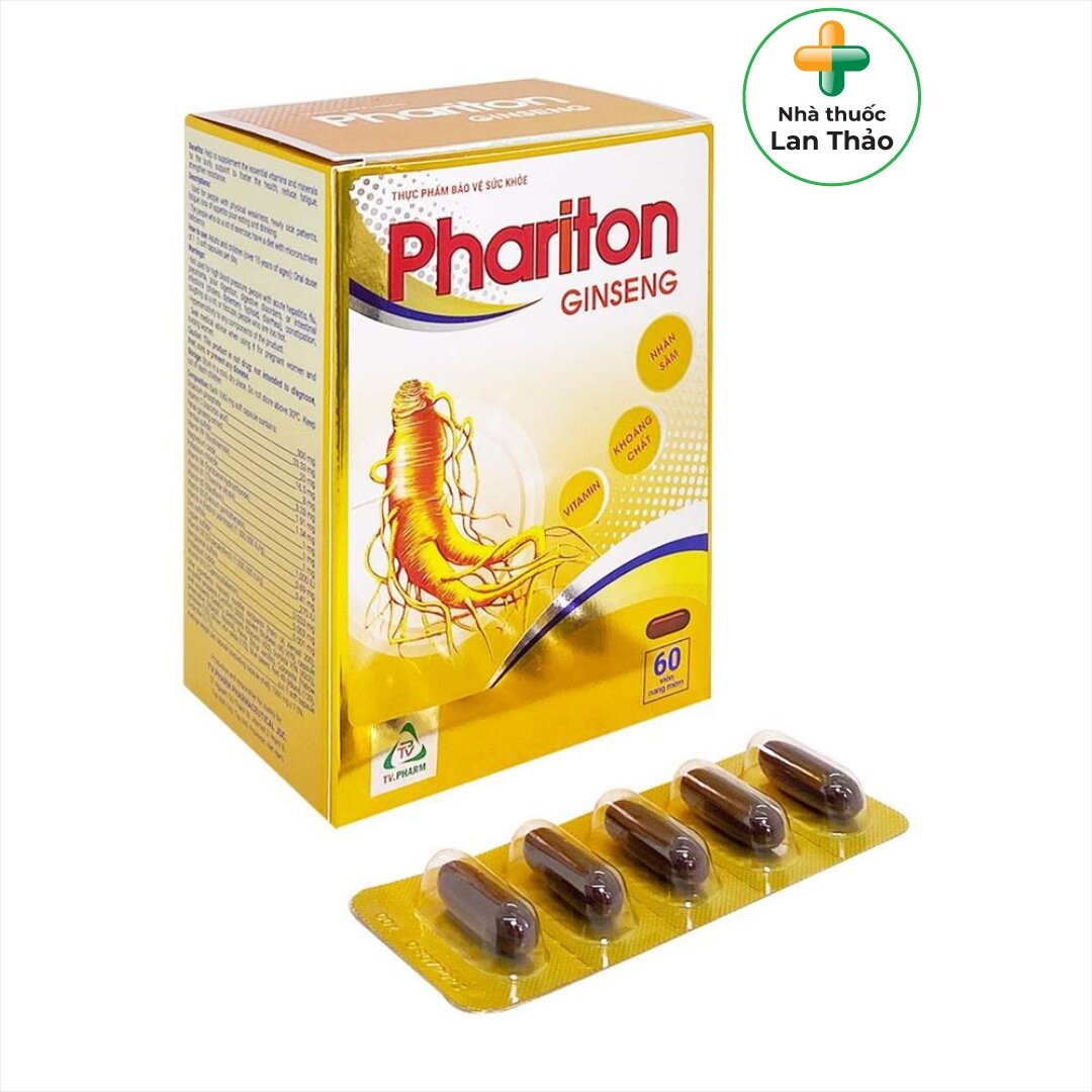 Viên uống phariton ginseng hộp 60 viên giúp bồi bổ cơ thể