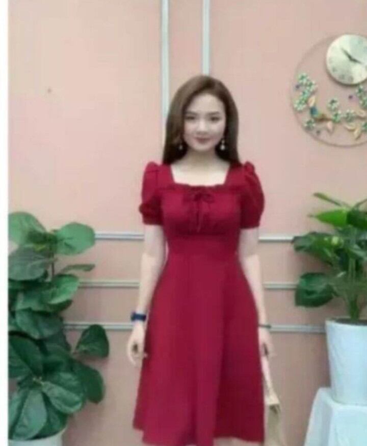 [HCM]Đầm xoè mẫu mới thiết kế đơn giãn