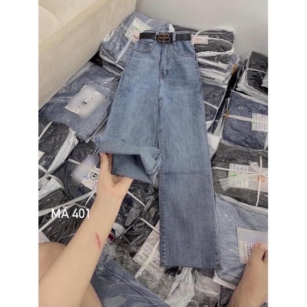 Quần jean Ống Đứng Bao _ Form co dãn _ Lưng Siêu Cao