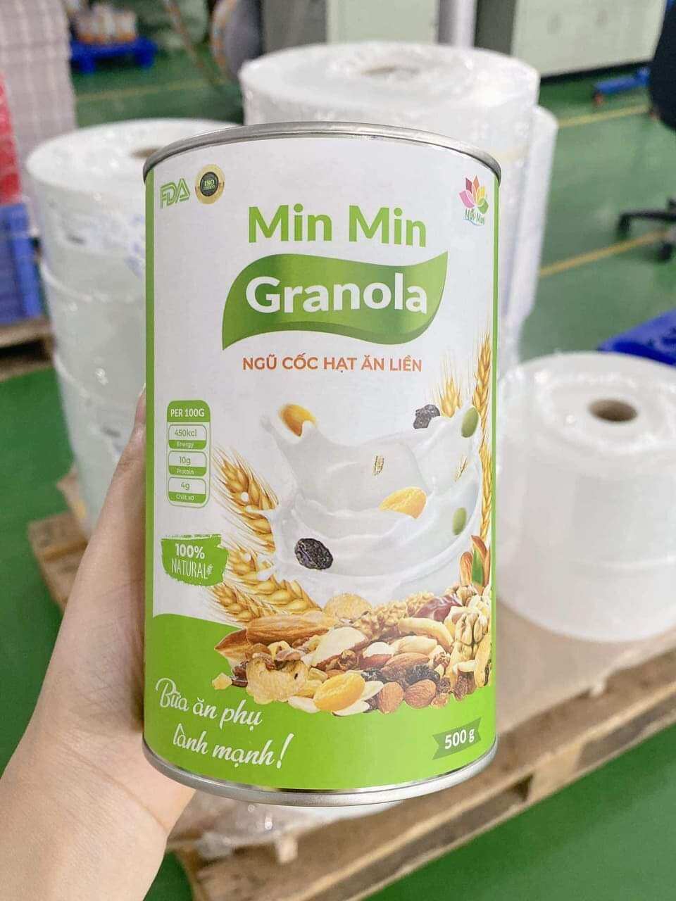 [2 hộp 1 kg ] Ngũ cốc hạt Granola Min Min