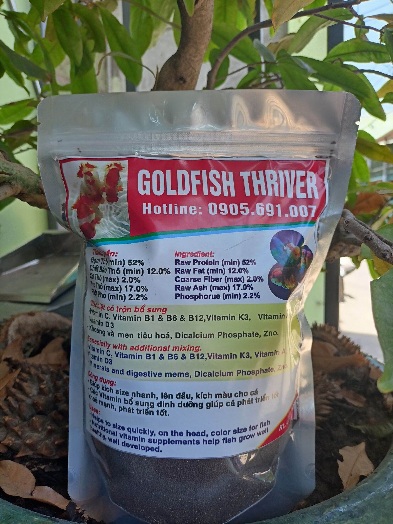 [Nhập RS0822 giảm 30k cho đơn 99k]Cám cá vàng Goldfish thriver 800gr(cám nỗi)
