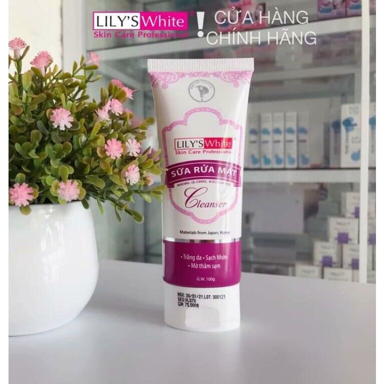 Sữa rửa mặt lily white dưỡng trắng da sạch nhờn mờ thâm