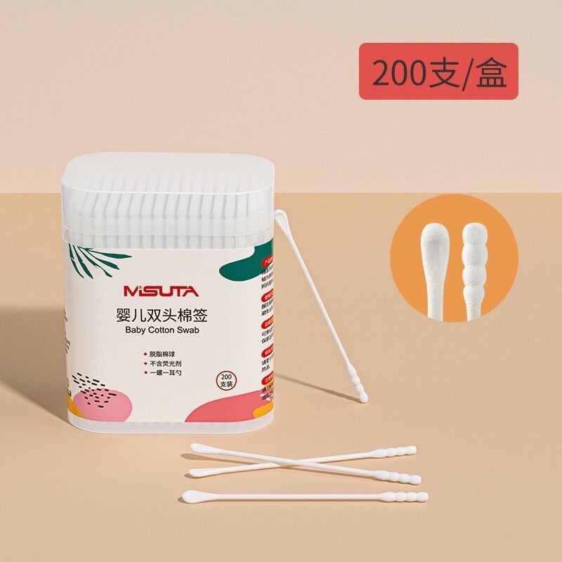 Hộp 200 tăm bông Misuta cho bé