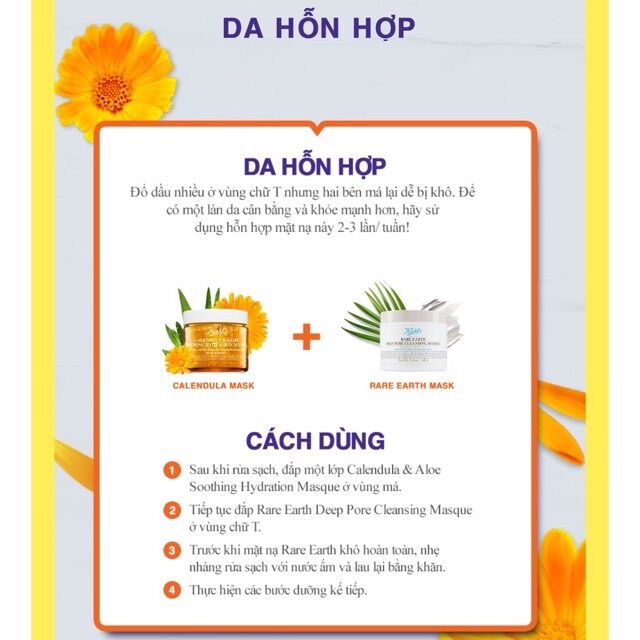 [Sample] Mẫu thử mặt nạ Kiehl’s đất sét - nghệ - cúc - gừng