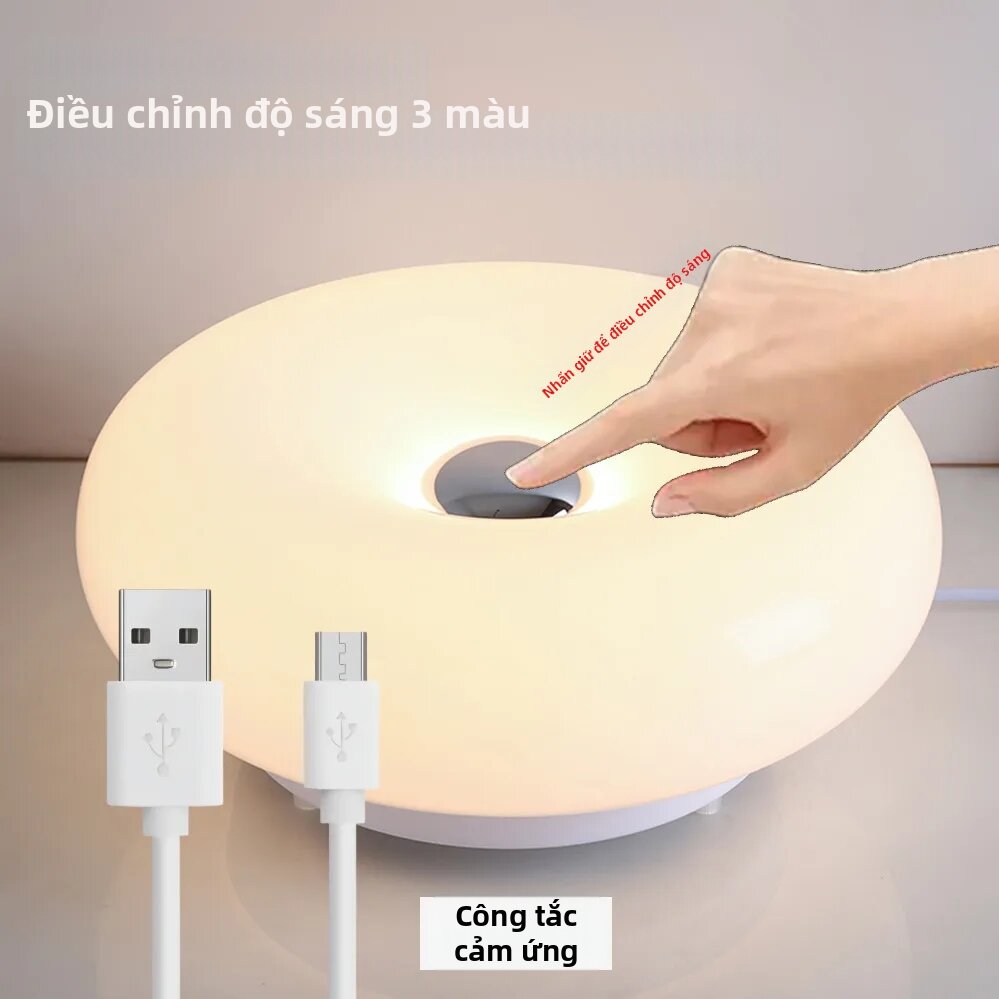 Đèn Bàn USB Hình Bánh Rán Bauhaus Dùng Làm Đèn Ngủ Phòng Ngủ Đèn Trang Trí Phòng Khách Phòng Ăn Đèn Trang Trí Nhà Cửa