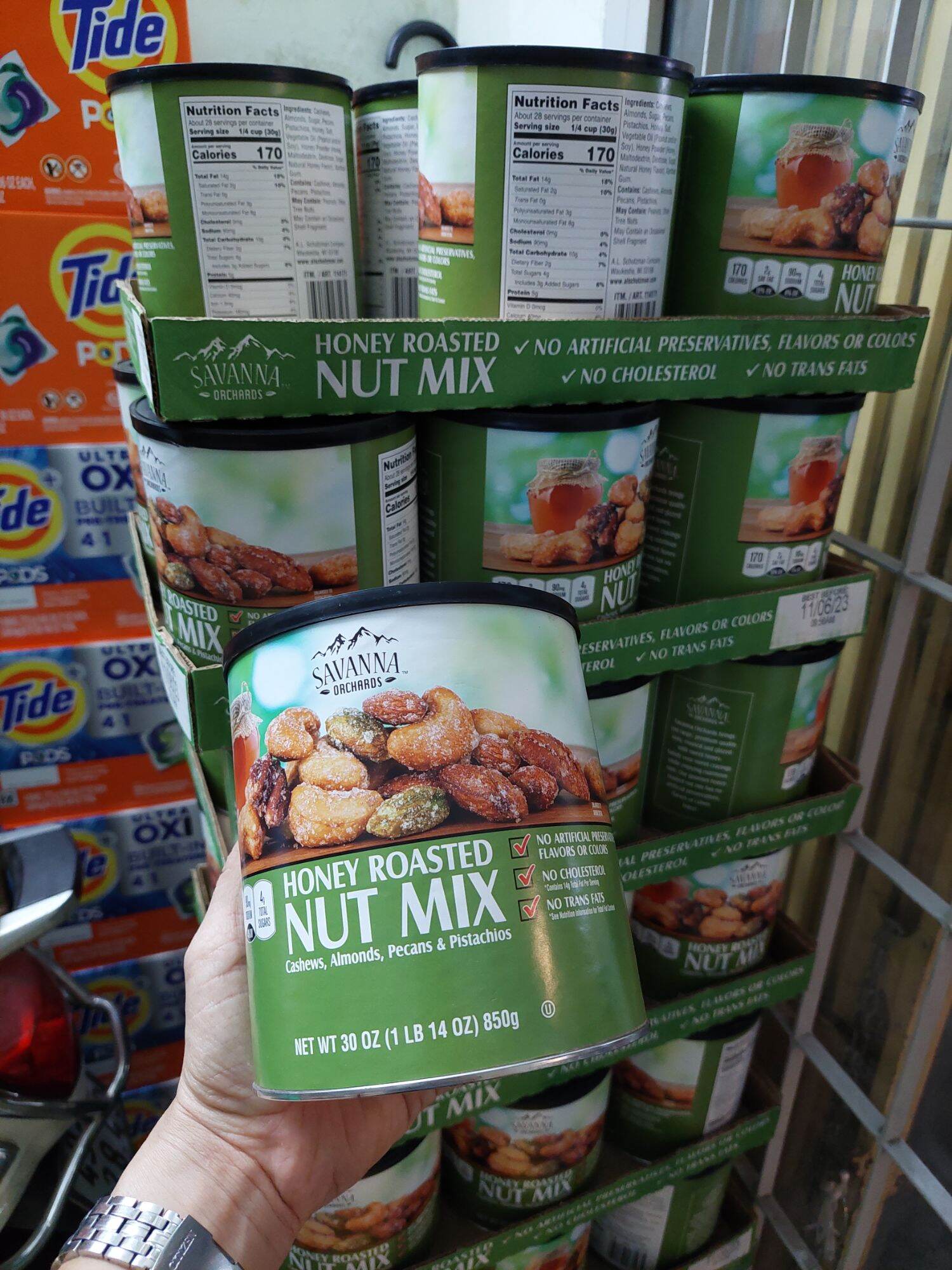 Hạt hỗn hợp tẩm mật ong gourmet honey roasted nut mix 850g mỹ