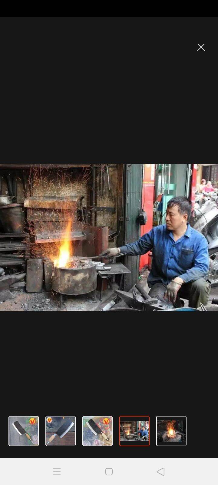 dao chuyên chặt kiểu dáng long đao nhíp xe loại 1dập vân 2 mặt