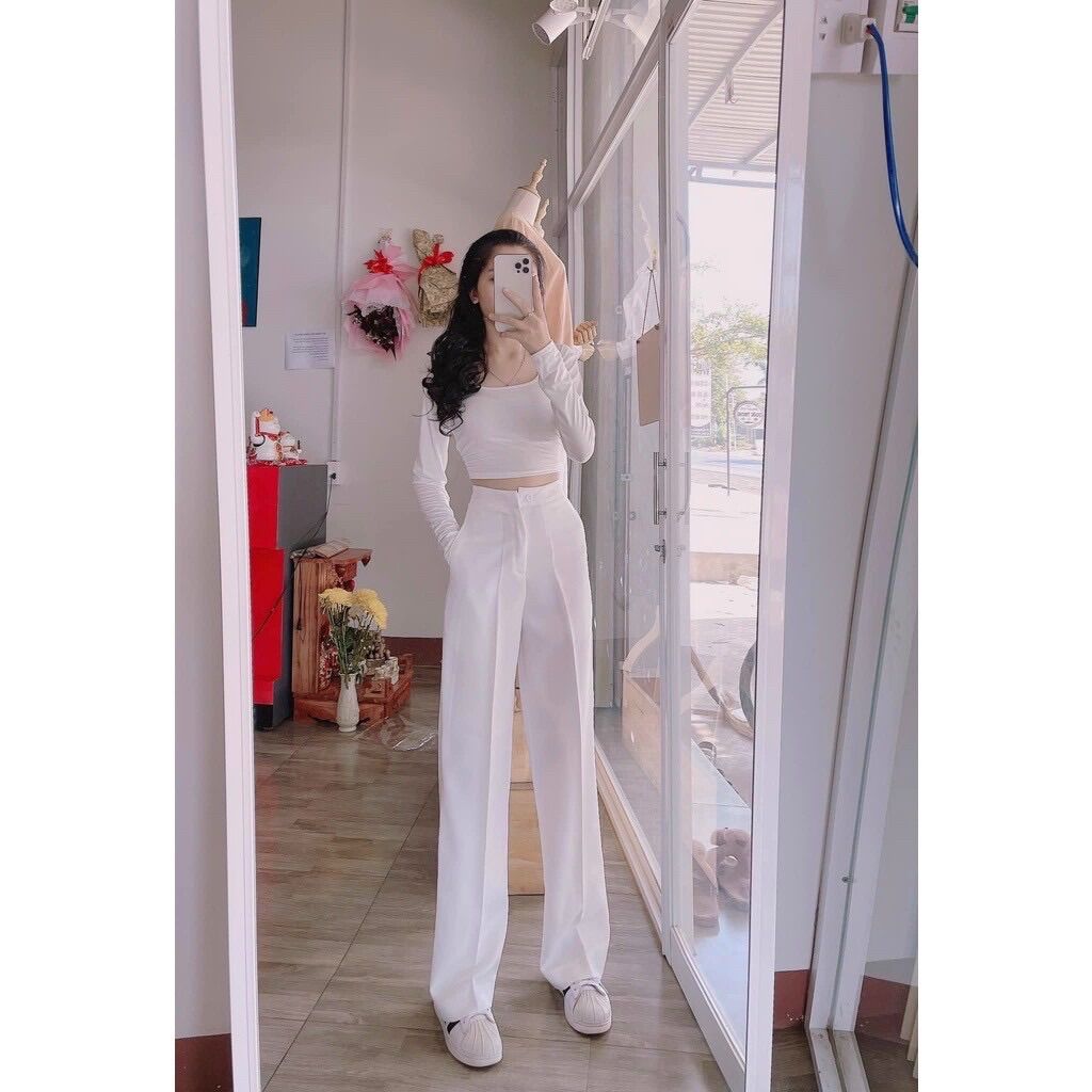 (SHOP TÁO ĐỎ BIGSIZE 50KG ĐẾN 90KG) quần ống suông rộng