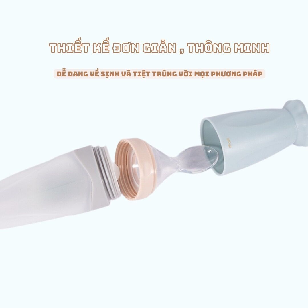 Bình thìa ăn dặm MOLLI - Bình thìa silicon cho bé