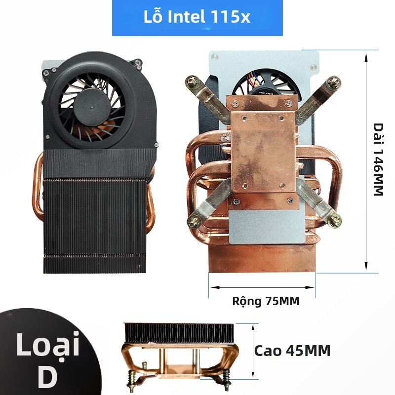 TOPFEEL | Ultra-thin Turbo CPU Cooler for Intel 115x Giá 301,000 Đồng*Miễn phí vận chuyển