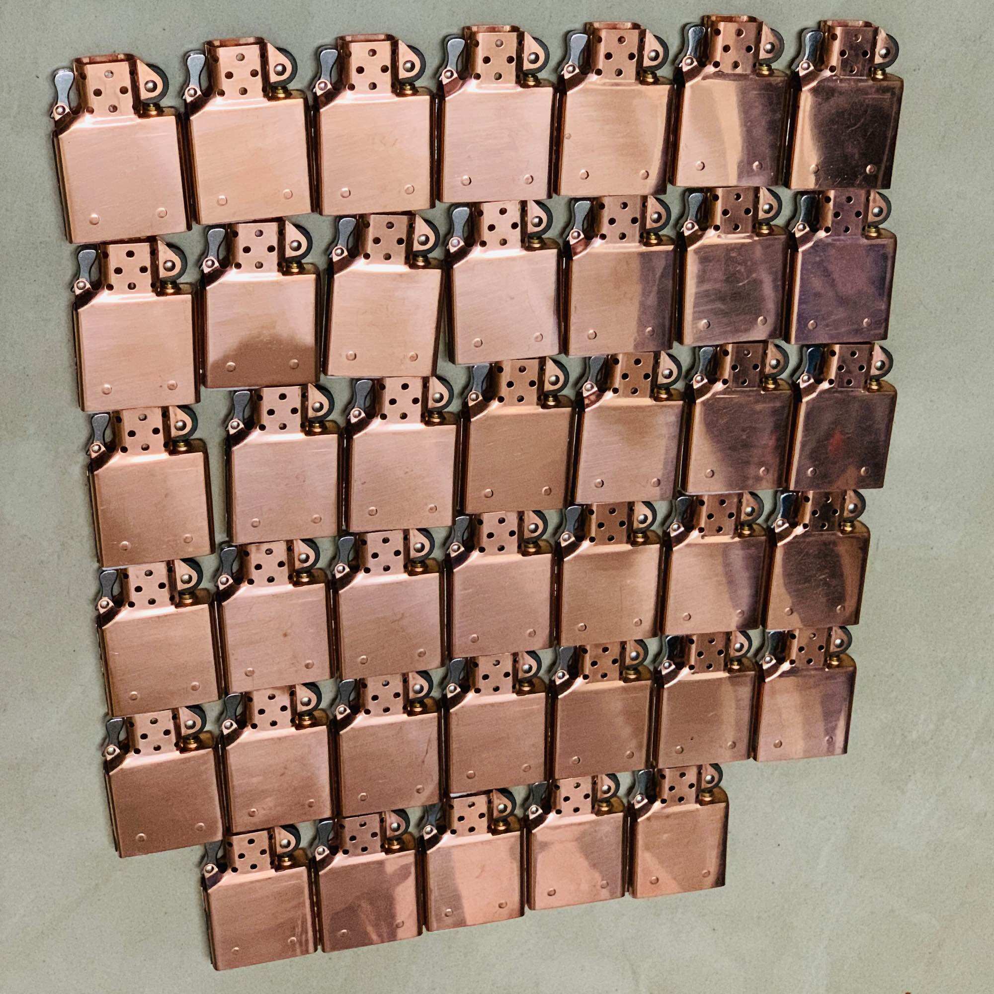 Ruột máy bật lửa zippo ( đồng đỏ nguyên khối, đầy đủ tim, bấc, đá )
