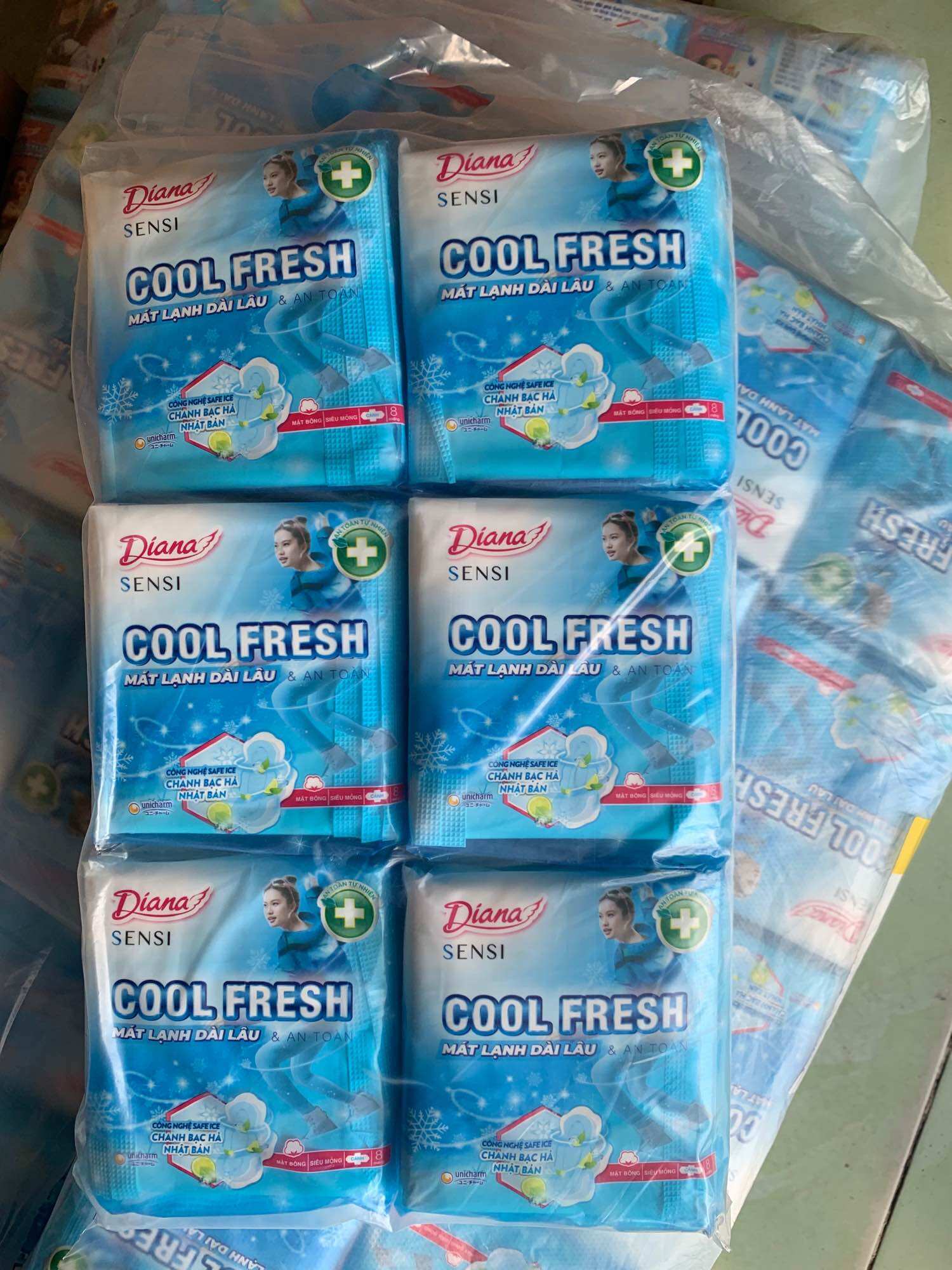Combo 6 gói Diana sensicool 8 miếng/gói