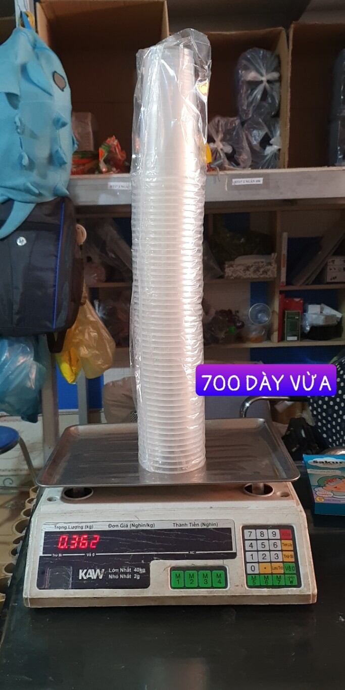 [HCM]Lốc 50 ly 700ml, LY TRÀ SỮA nhựa DÀY ĐẸP. 50 Plastic cups 700ml