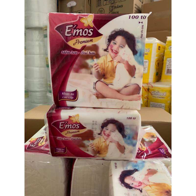 KHĂN VUÔNG CAO CẤP EMOS 100 TỜ MỀM MỊN VÀ DAI