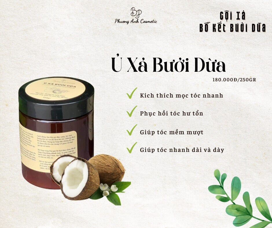 Cốt gội bồ kết và ủ xả bưởi dừa