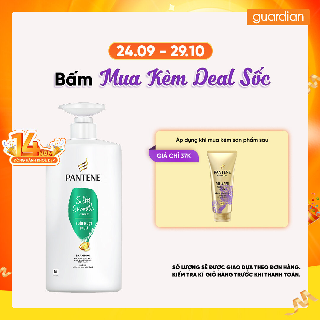 Dầu Gội Suôn Mượt Óng Ả Pantene Silky Smooth Care Shampoo 650Ml
