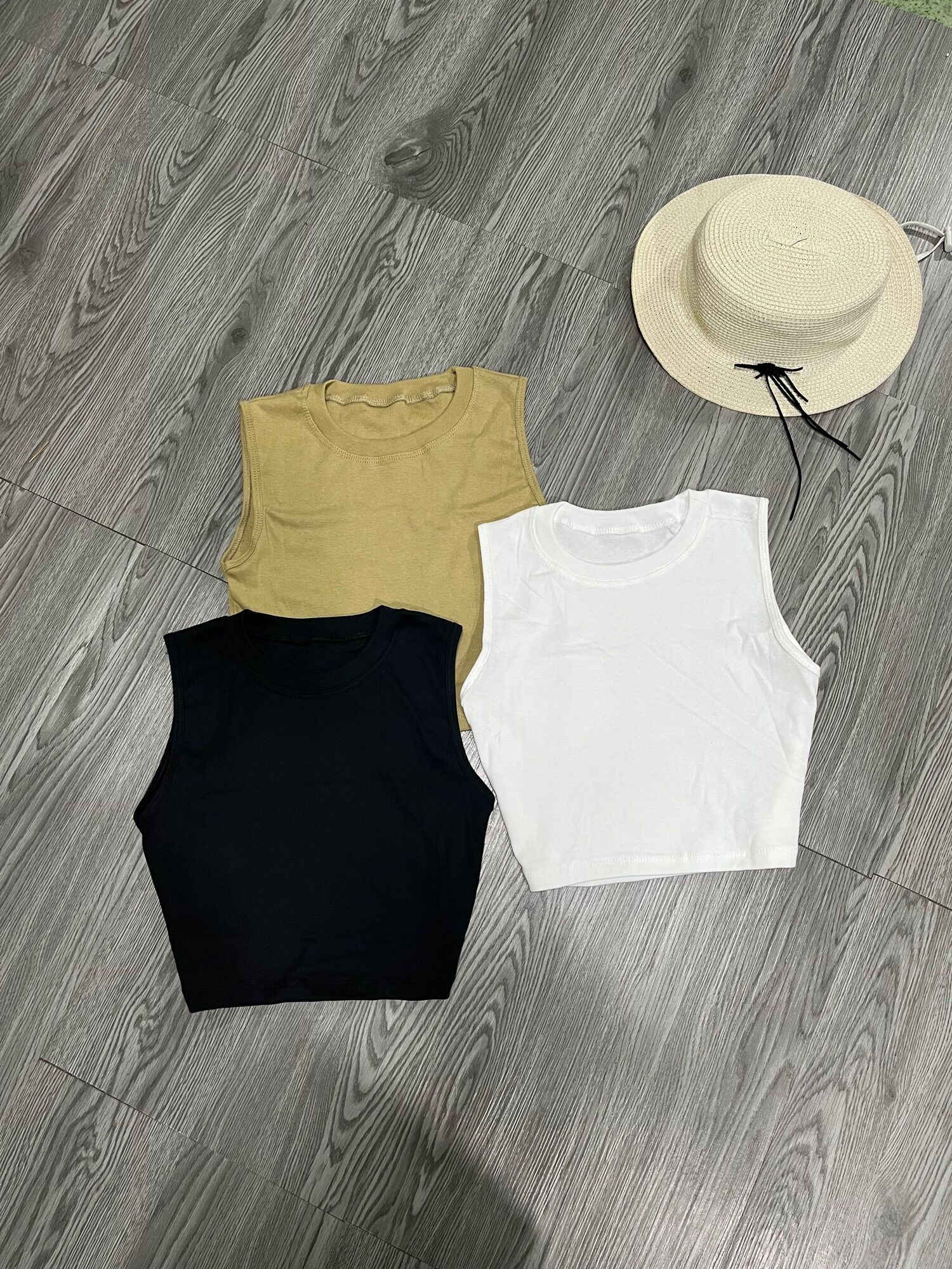 Áo ba lỗ dáng croptop kèm ảnh thật B3