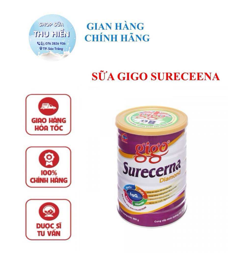 sữa gigo surecerna 900g date 2026- dành cho người tiểu đường