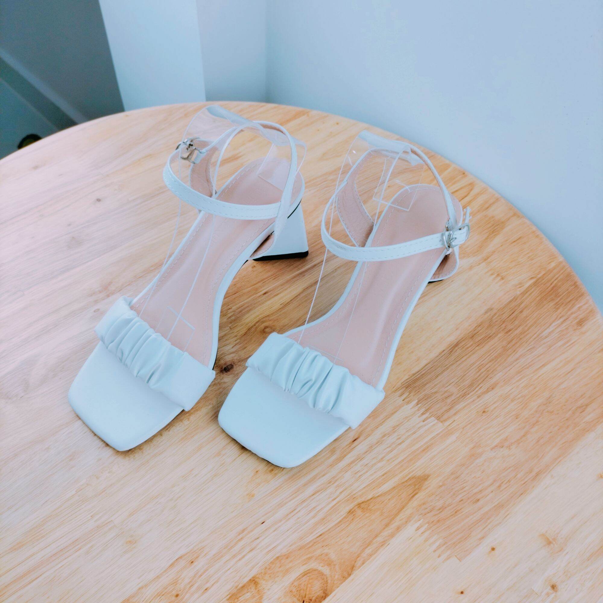 Giày sandal nữ quai nhún gót vuông cao 5cm- n61