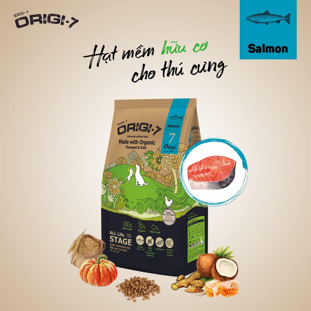 Hạt hữu cơ - ORIGI7 dành cho chó 2KG