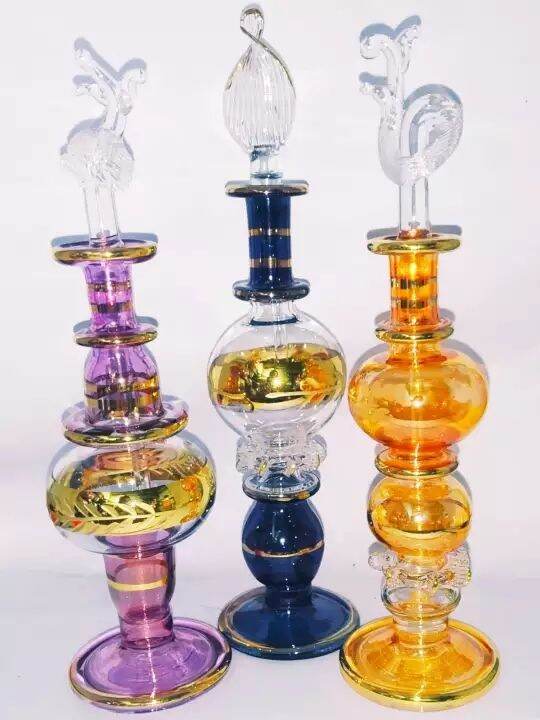 bộ 3 vỏ chai thủy tinh ai cập chiết nước hoa tinh dầu dubai nam nữ holilytinh sỉ lẻ cái chai lọ bình