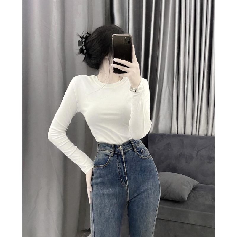 Áo nữ len tăm croptop basic dễ phối đồ CRT14