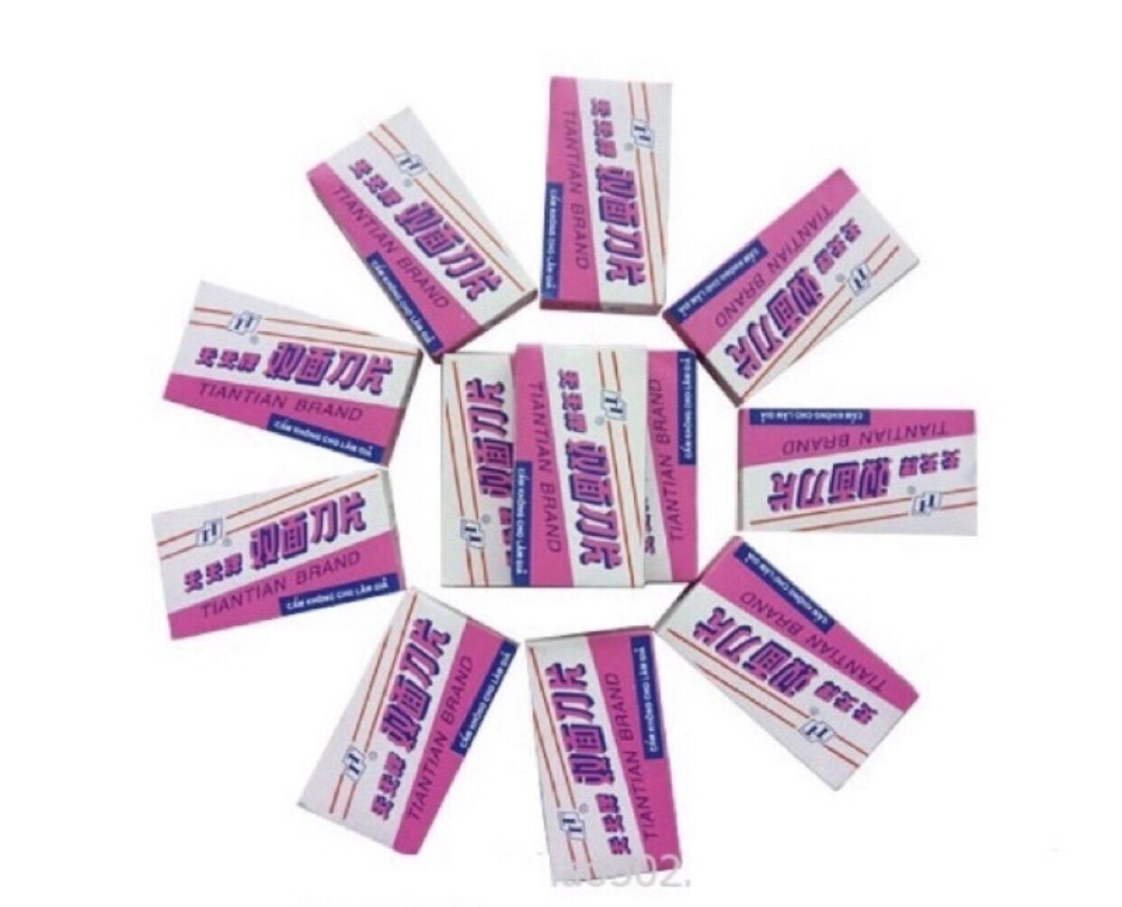 Set 5 Hộp lưỡi lam ĐEN siêu bén (5 Hộp: 50 Lưỡi Dao)