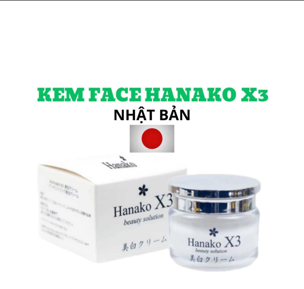 Kem Face Dưỡng Trắng Da Nhật Bản Hanako X3