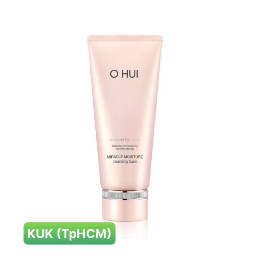 Sữa Rửa Mặt Giúp Da Sáng Hồng Căng Mịn Tự Nhiên Ohui Miracle Moisture Cleansing Foam 200ml