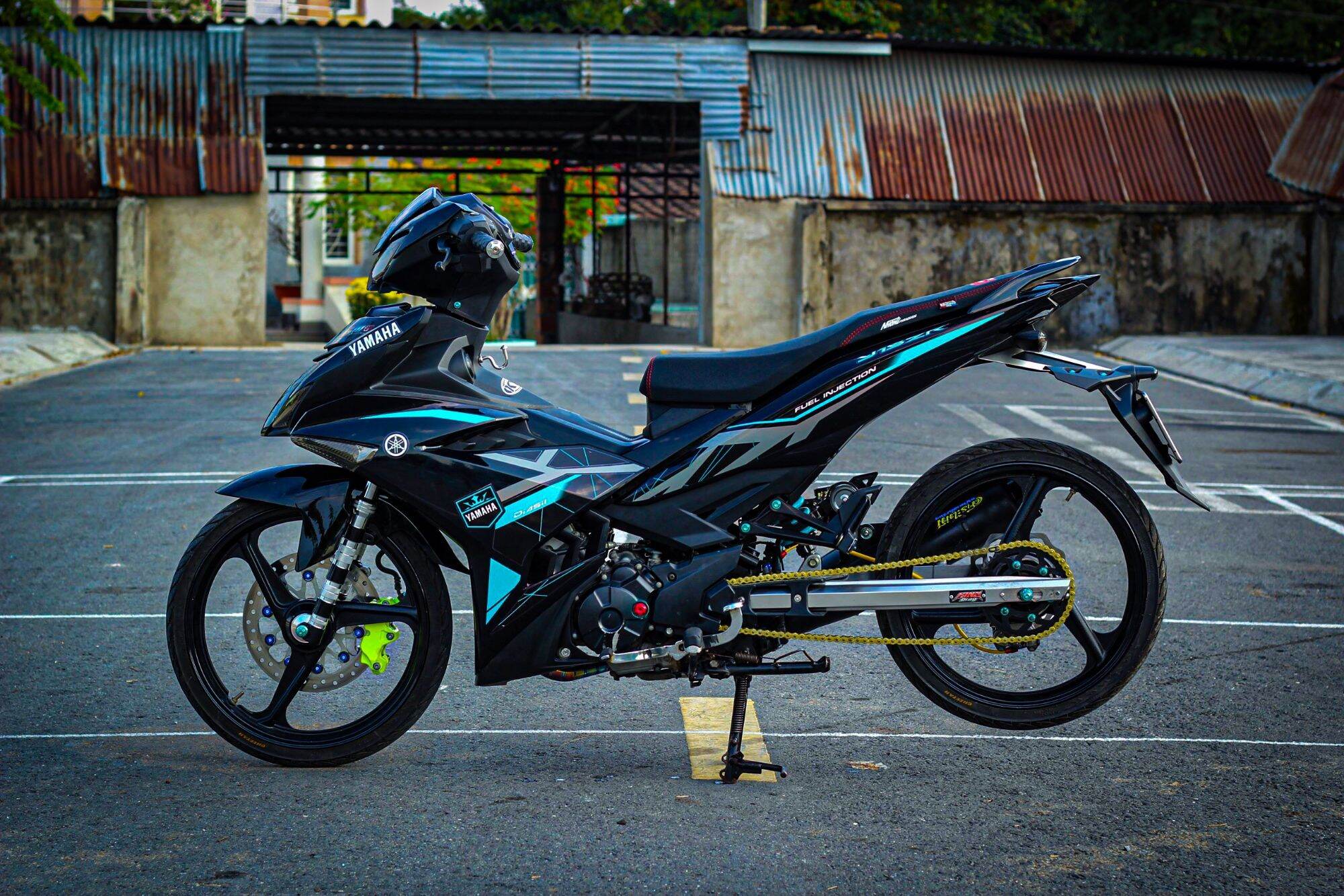 Tem exciter 150 , y15zr tem phối xanh đen