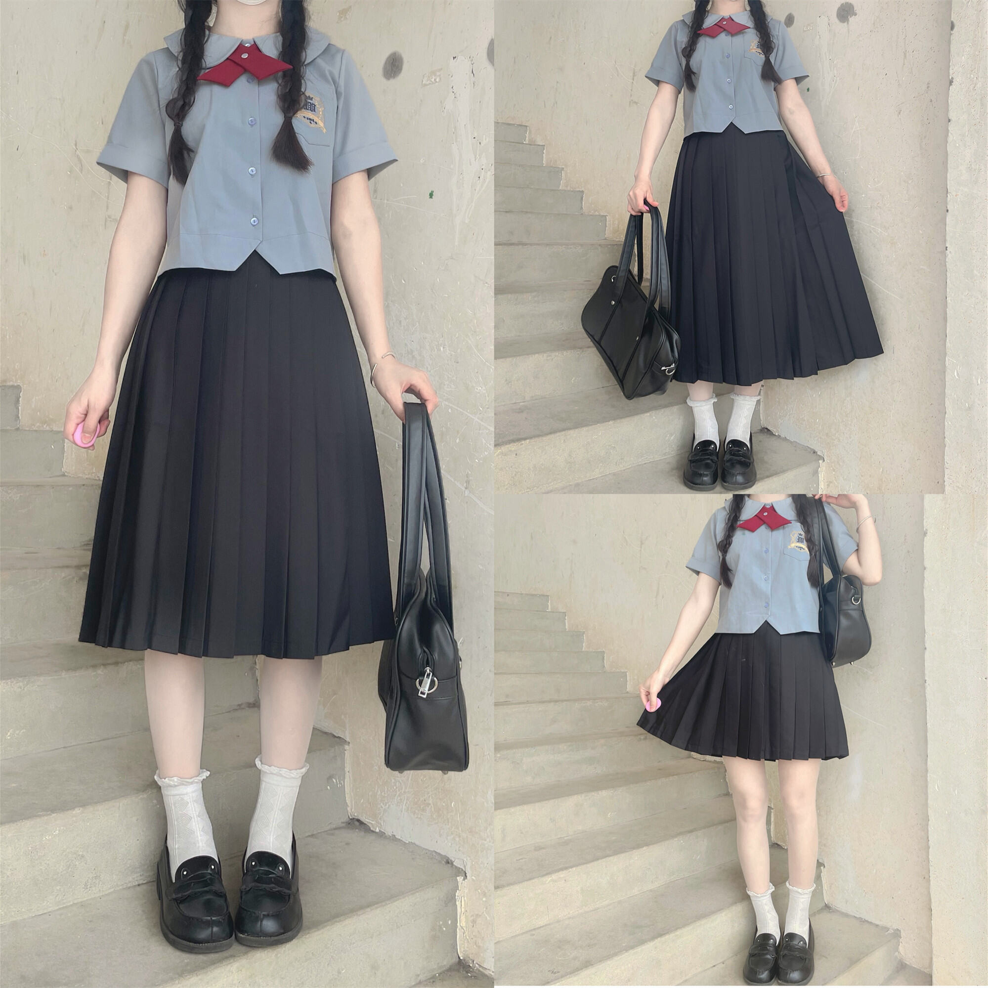 Mua DIYIWEI cô gái jk đồng phục phù hợp cho học sinh tiểu học mùa hè trang  phục 2022 phong cách tây học sinh công chúa váy xếp li - Bộ đồ
