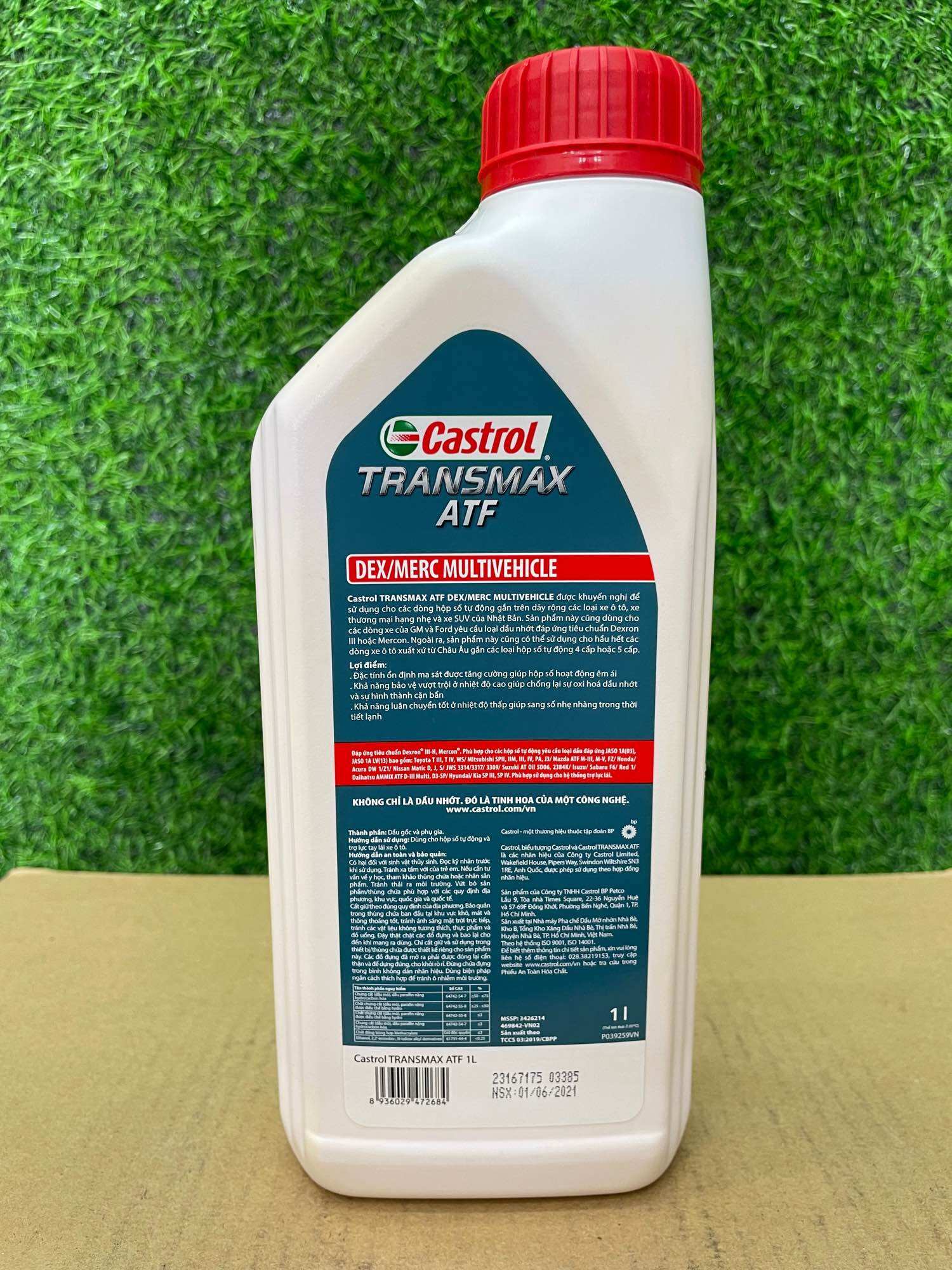 [ Hàng Chính Hãng ] Dầu hộp số tự động CASTROL ATF TRANSMAX ATF DEX/MERC MULTIVEHICLE (1 Lít)