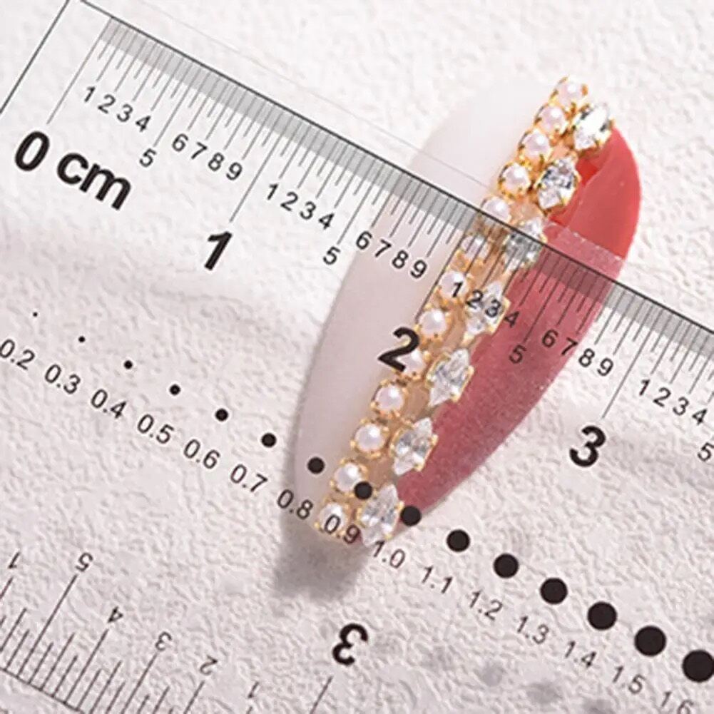 Thước đo form móng úp , thước đo móng , đo kích thước đá charm chuẩn size