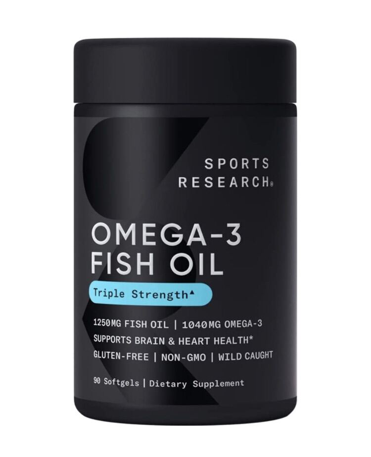 Dầu cá Alaska Sports Research Omega 3 Fish Oil, Triple Strength 90 viên USA