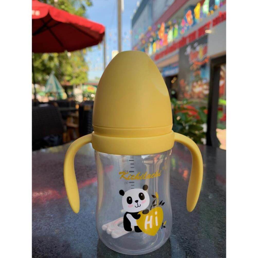 FREESHIP-Bình sữa Kichilachi 180ml/240ml Cổ rộng nội địa Nhật [tặng kèm tay cầm ]