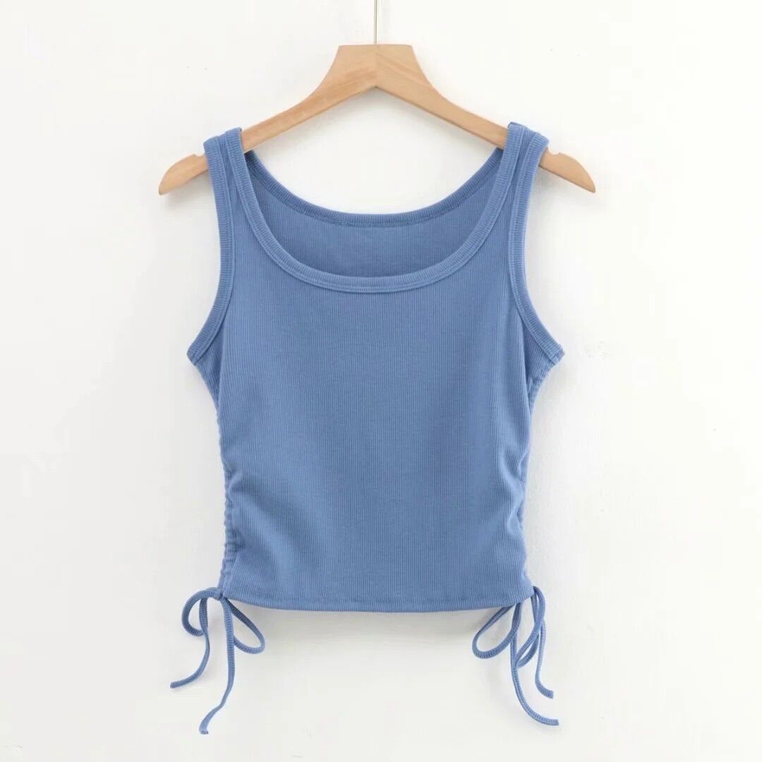 Áo 3 lỗ cotton rút eo [ảnh thật]
