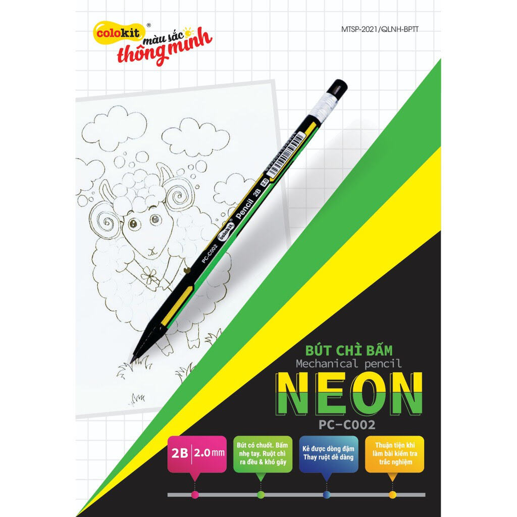 Hộp bút chì bấm 2B Pc-c002 5 bút