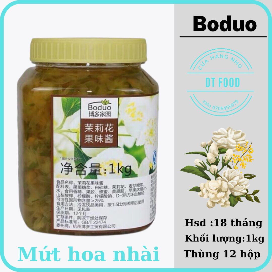 Mứt hoa nhài Boduo hộp 1kg