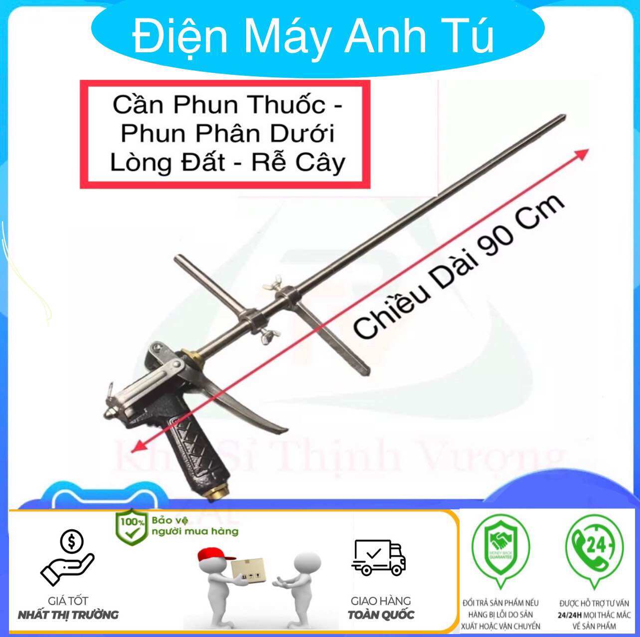 Súng phun thuốc xịt trừ sâu trị bệnh ở gốc rễ cây - phun thuốc trừ sâu