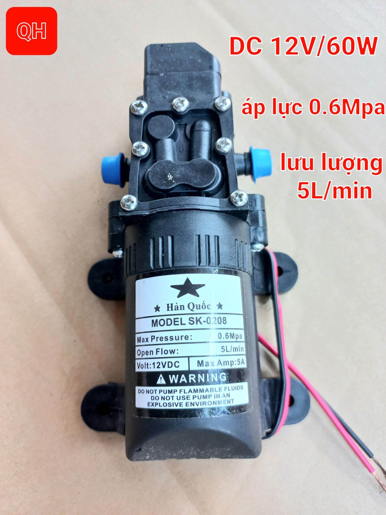 Máy bơm tăng áp mini 12v, Máy bơm phun sương 12v