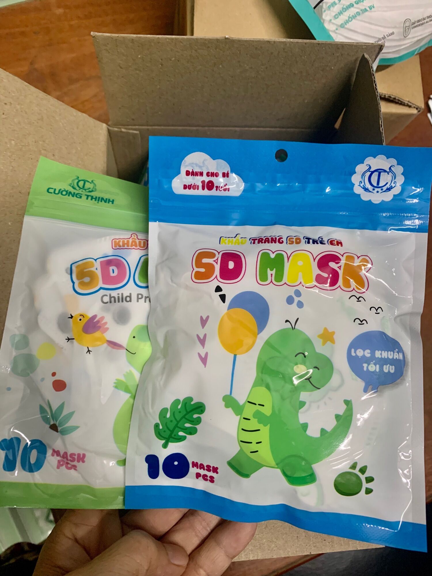 Combo 50cái Khẩu trang kháng khuẩn 5D trẻ em