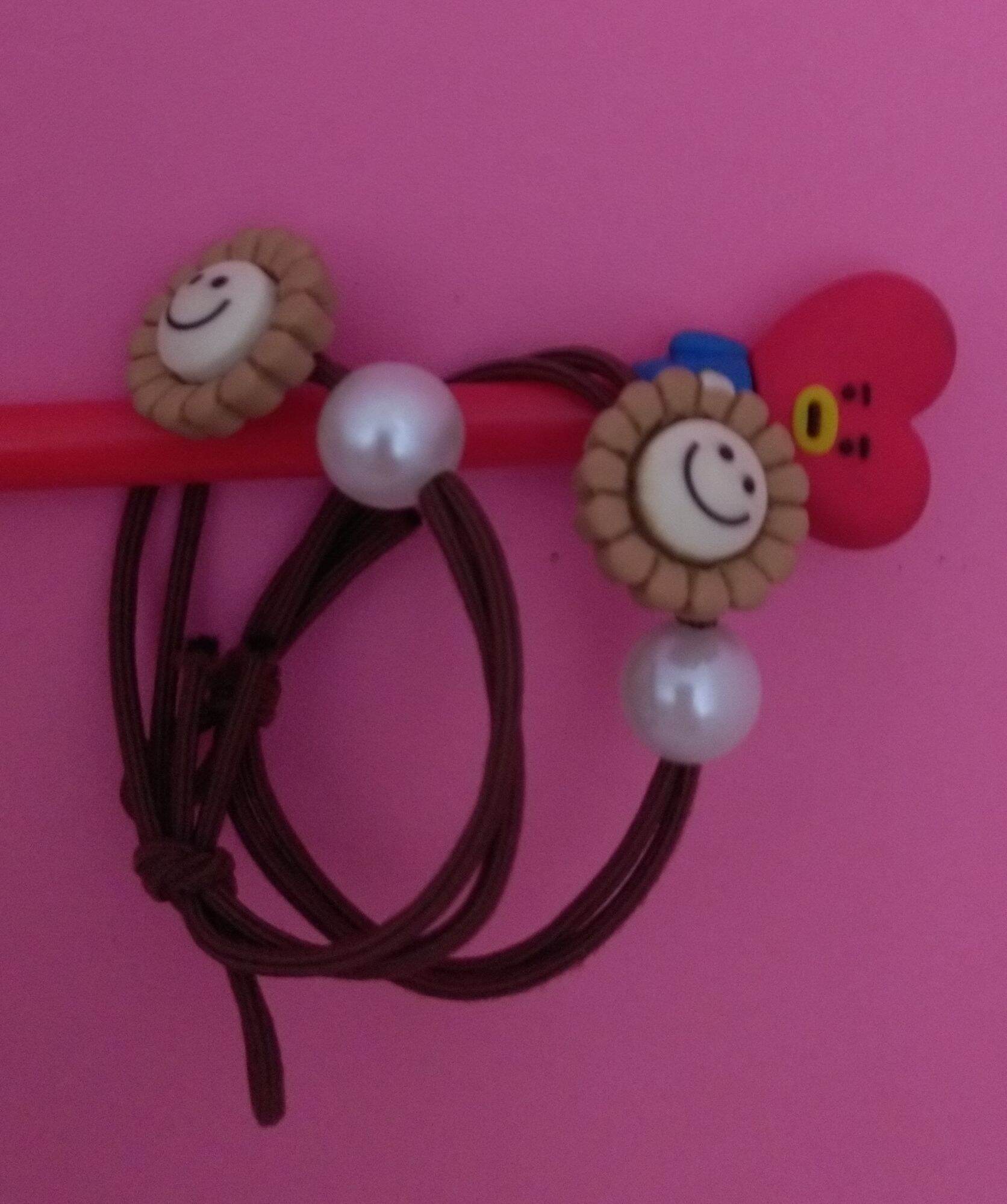 set 3 cột tóc mặt cười trái màu ngẫu nhiên