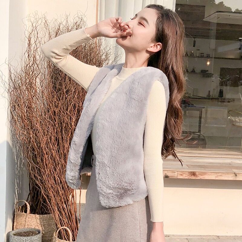 𝐂𝐎́ 𝐒𝐀̆̃𝐍. Áo khoác gile lông cừu nỉ (ẢNH THẬT CÁC MÀU)