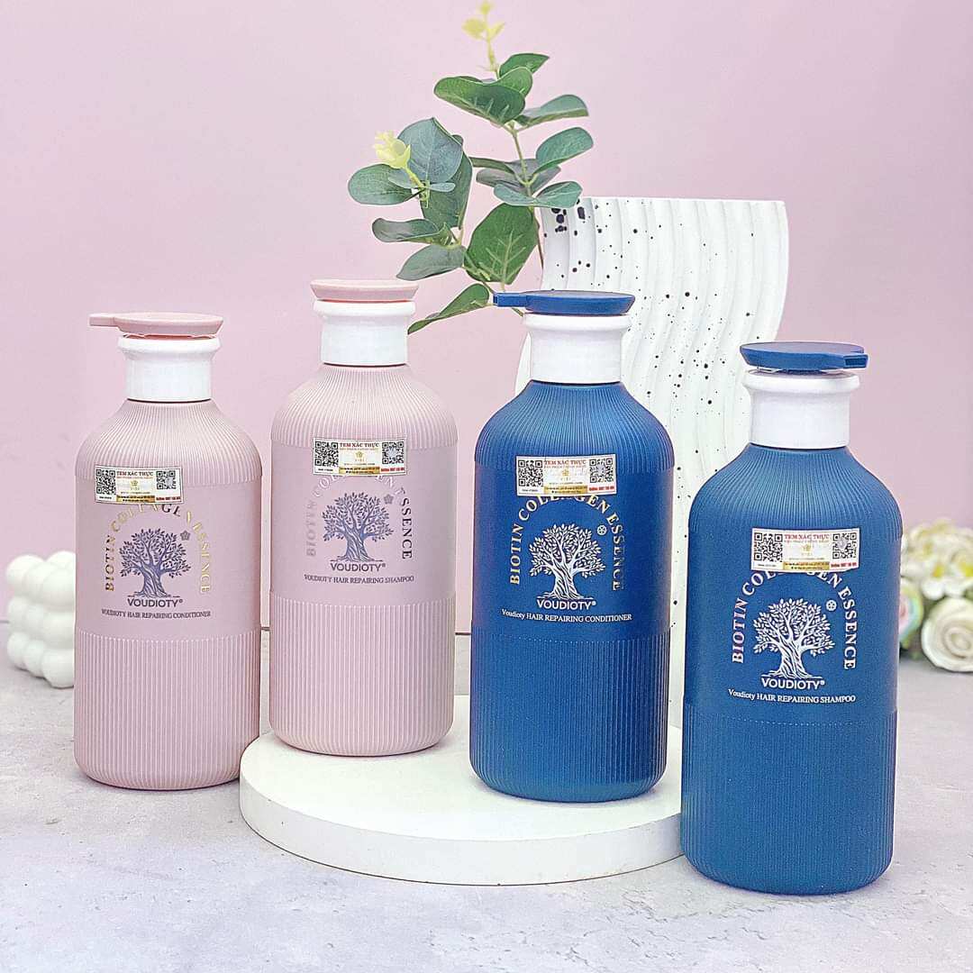 Cặp Dầu Gội Xả Biotin Essence Hương Nước Hoa,Giúp Phục Hồi Tóc Hư Tổn 500ml