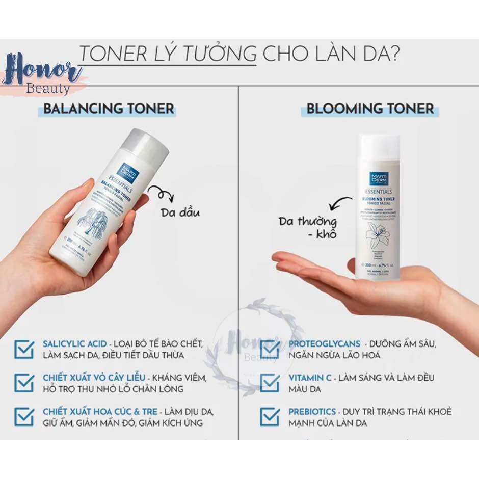 Nước cân bằng Martiderm Toner BLOOMING TONER - BALANCING TONER