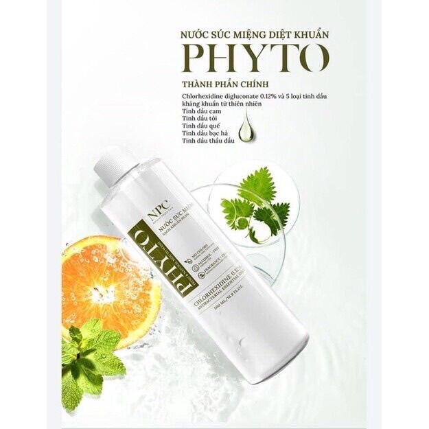 [SP CHÍNH HÃNG] NƯỚC SÚC MIỆNG THẢO DƯỢC PHYTO 250ML - 500ML