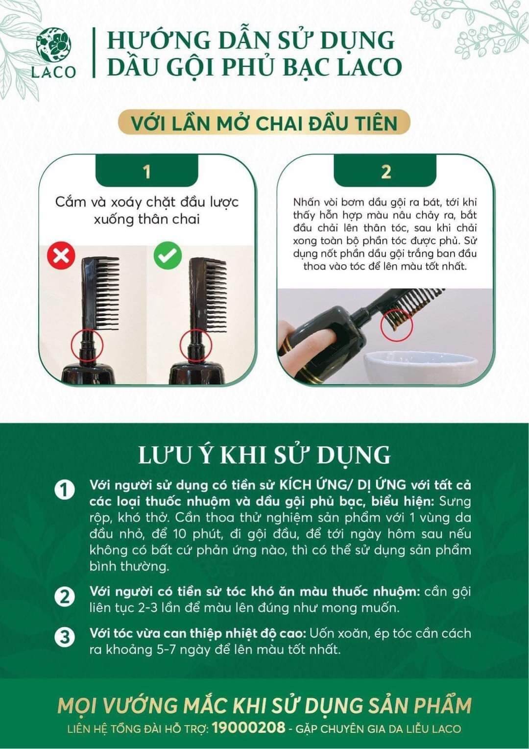 DẦU GỘI PHỦ BẠC MÀU ĐEN.